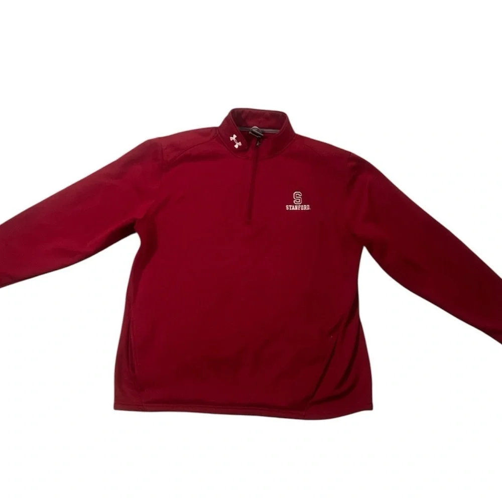 Under Armour Standford Red Quarter-Zip Pullover - Picture 2 of 8